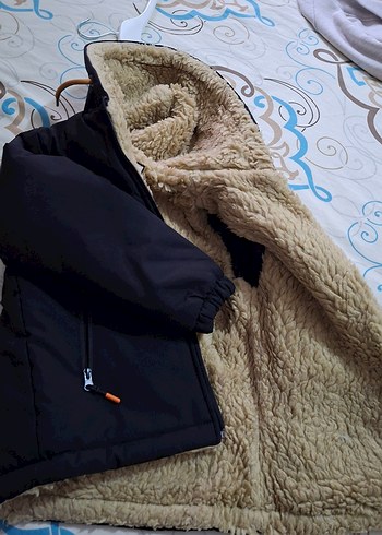 çocuk kapüşonlu Siyah Erkek Mont 5.6 yaş uygun taki hediyeli - Görsel 5