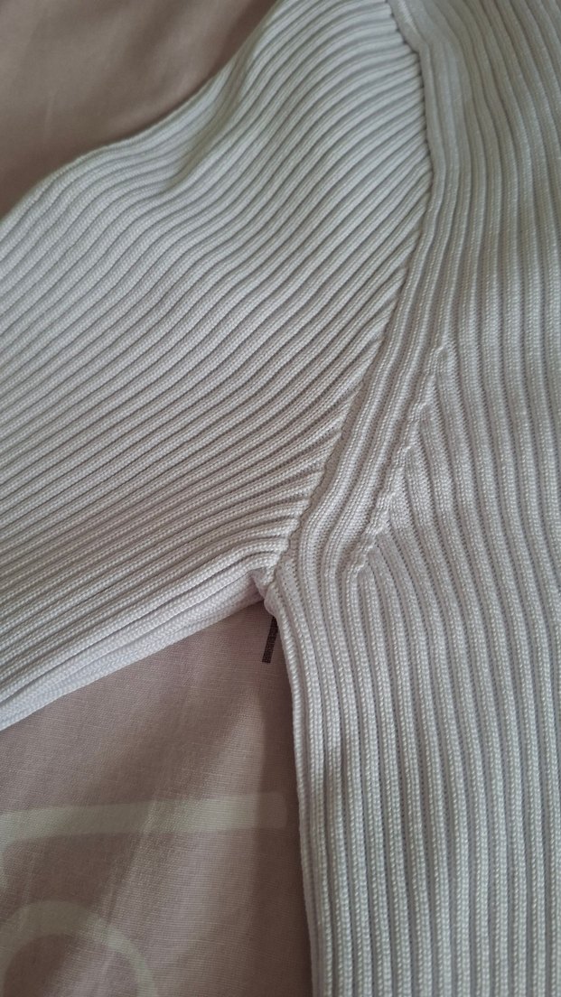 Kadın Beyaz Boğazlı Triko Kazak kararmaz taki hediyeli - Görsel 2