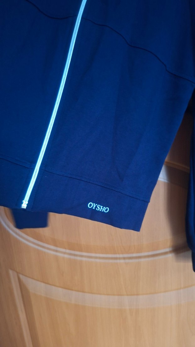 Kadın Mavi Pamuklu Ceket oysho yeni giyilmedi hediye takisi var - Görsel 2