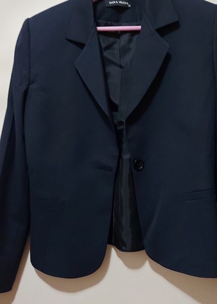 Lacivert klasik ceket - Görsel 4