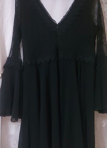 Şifon  akşam elbise kararmaz taki hediyeli - Görsel 5