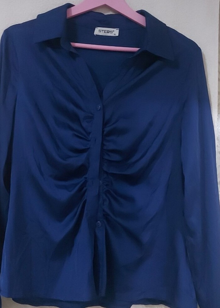 Saten bluz kararmaz taki hediyeli - Görsel 2