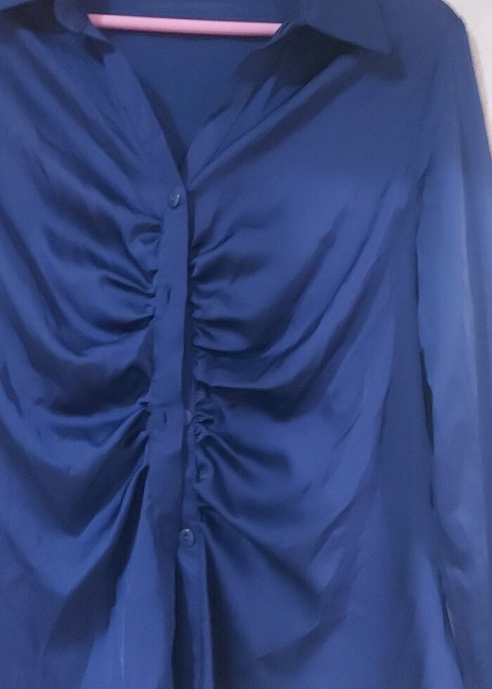 Saten bluz kararmaz taki hediyeli - Görsel 3