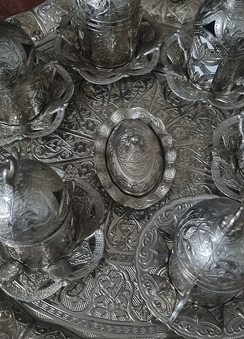 Osmanlı gümüş fincan takımı 