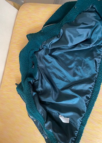 Fermuarlı Midi Yeşil Kadın Ceket - Görsel 4