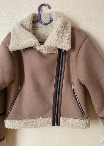 Kürk Detaylı Kısa Süet Kadın Ceket - Görsel 2