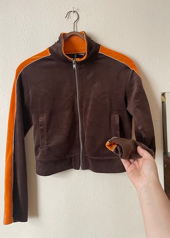 Kadın Kahverengi Süet Spor Ceket - Görsel 2