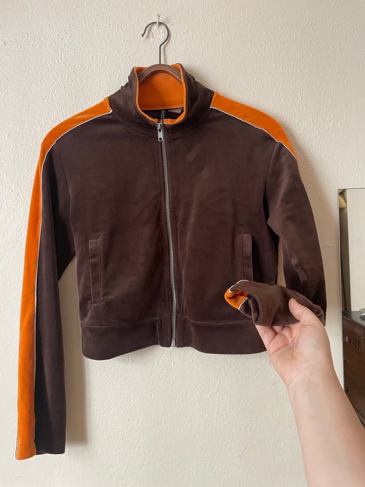 Kadın Kahverengi Süet Spor Ceket - Görsel 2