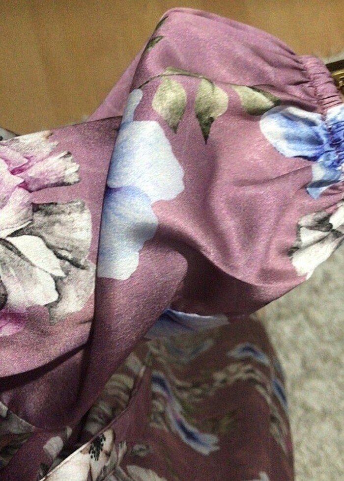 Tesettür saten elbise  - Görsel 4