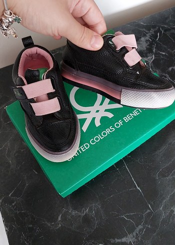 23 Beden Kız Çocuk Pembe Cırtlı Günlük Spor Ayakkabı