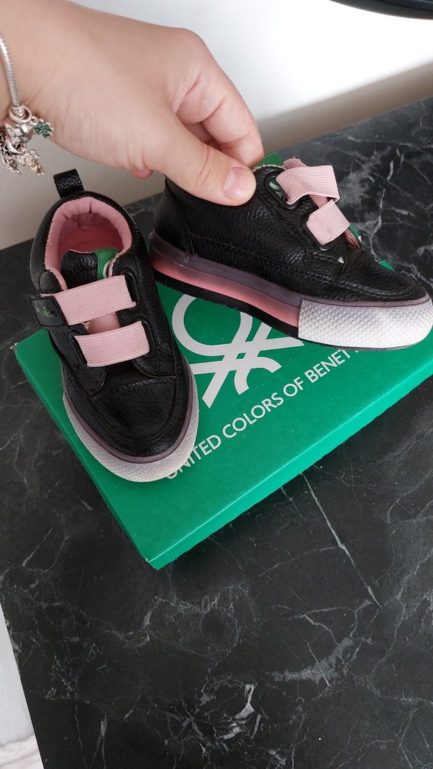 Kız Çocuk Pembe Cırtlı Günlük Spor Ayakkabı - Görsel 3