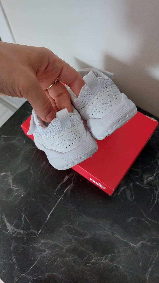 Beyaz cocuk Spor Ayakkabı Velcro - Görsel 2