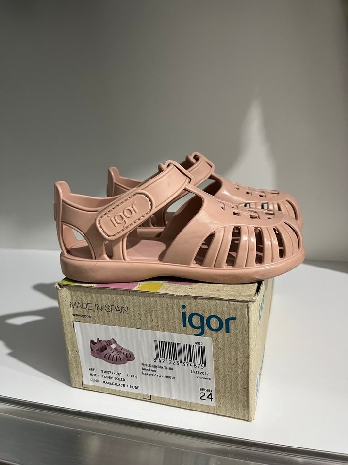 Bej Kız Çocuk igor Sandalet - Görsel 2