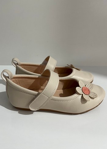 Bej Kız Çocuk Çiçekli Babet - Görsel 3