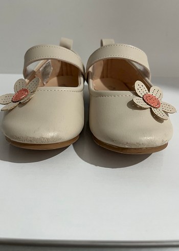 Bej Kız Çocuk Çiçekli Babet - Görsel 2