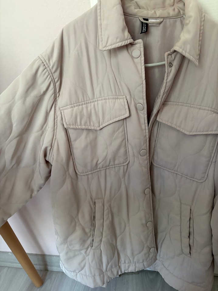 Düğmeli Bej Midi Kadın Ceket - Görsel 2