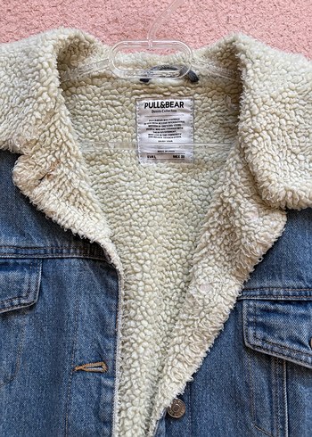 Peluş Detaylı Mavi Kadın Denim Ceket - Görsel 2