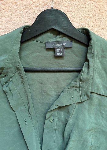 Düğmeli Koyu Yeşil Keten Midi Elbise - Görsel 2