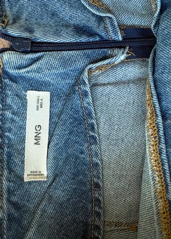 Düğmeli Mini Mavi Kadın Denim Şort Etek - Görsel 2