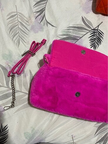 Primark pembe pelus çanta