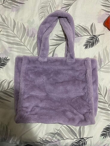 mor peluş çanta