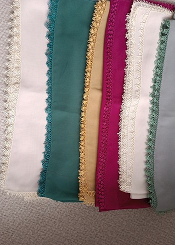 Dantelli Çok Renkli Kadın Fuları - Görsel 2