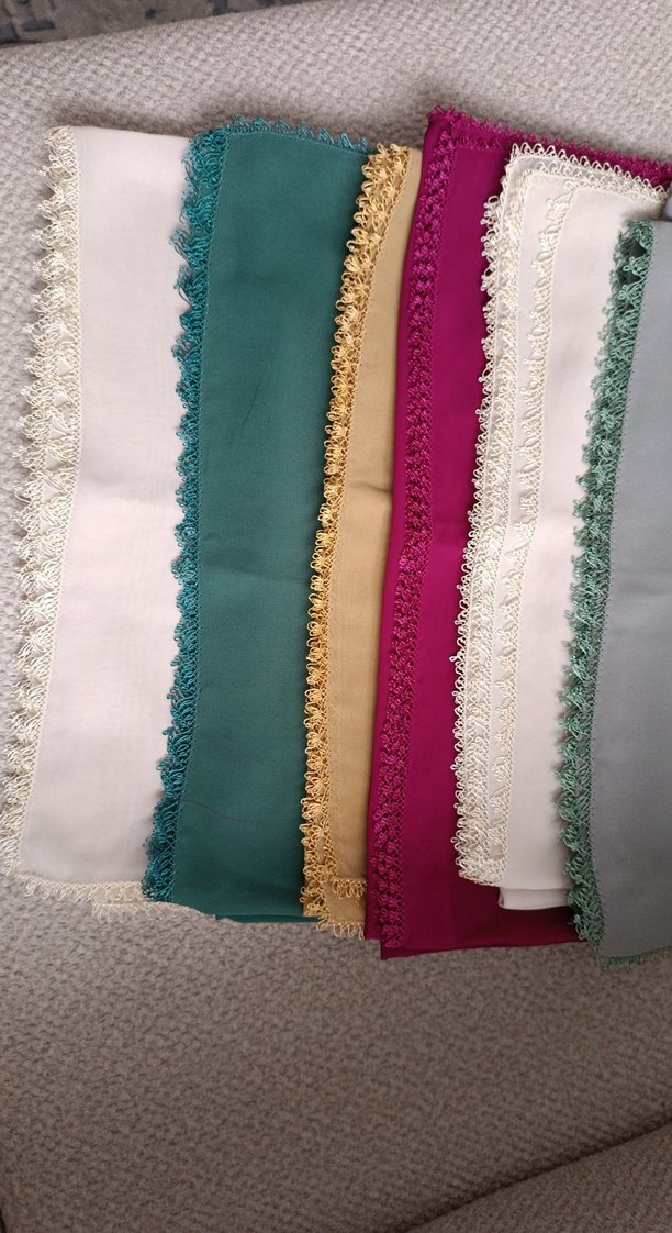 Dantelli Çok Renkli Kadın Fuları - Görsel 2