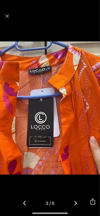 l Beden turuncu Renk ETİKETLİ LOCCO MODA ELBİSE