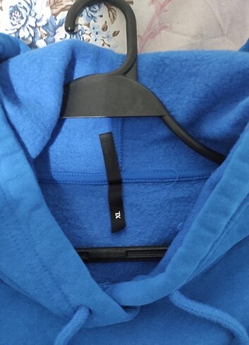 xl Beden mavi Renk Kapşonlu sweatshirt 