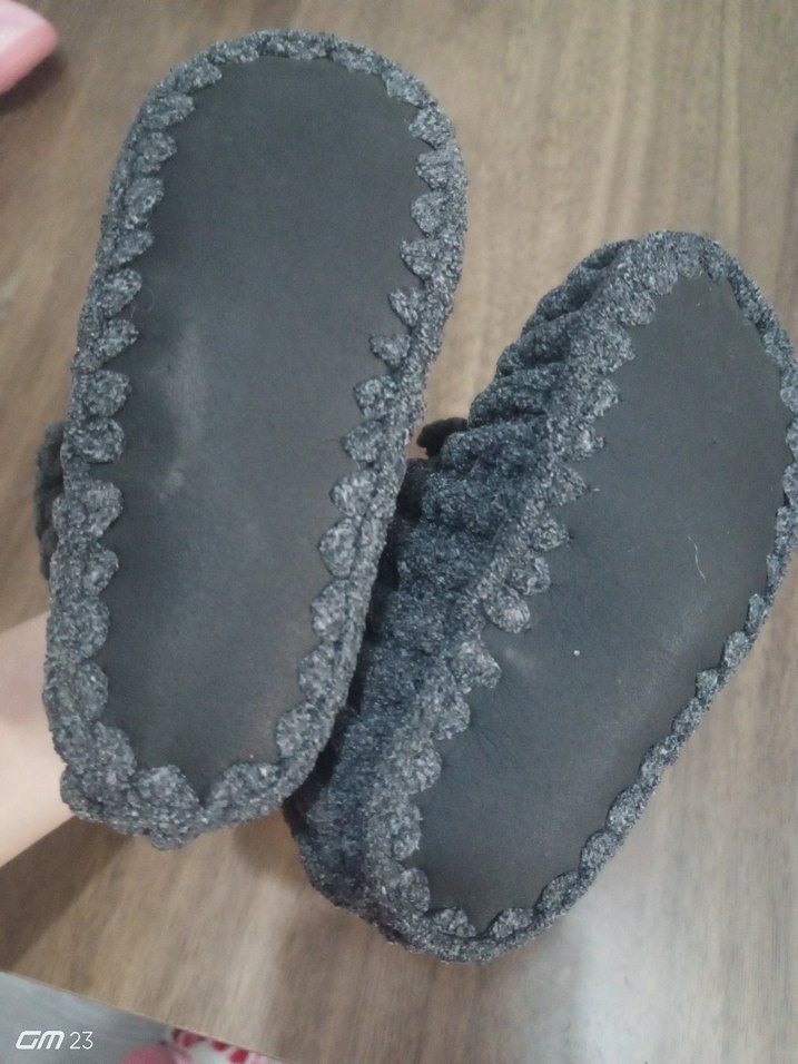 Gri Örgü Erkek Bebek Patik - Görsel 5