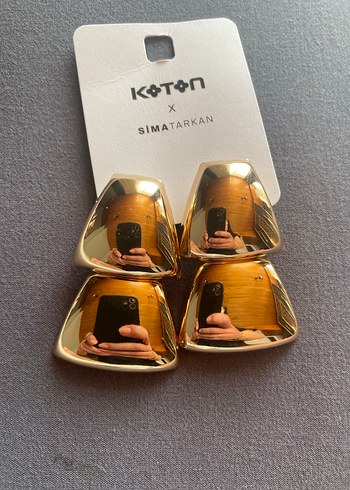 Beden Koton Altın Renk Mini Küpeler