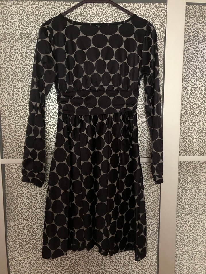 Uzun Kollu Puantiyeli Elbisesi - Görsel 2