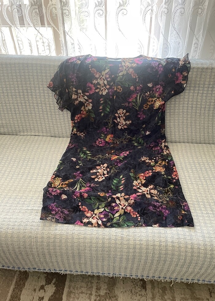 Astarlı şifon elbise - Görsel 4