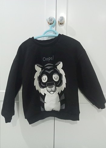 Siyah Erkek Çocuk Sweatshirt 2li - Görsel 2