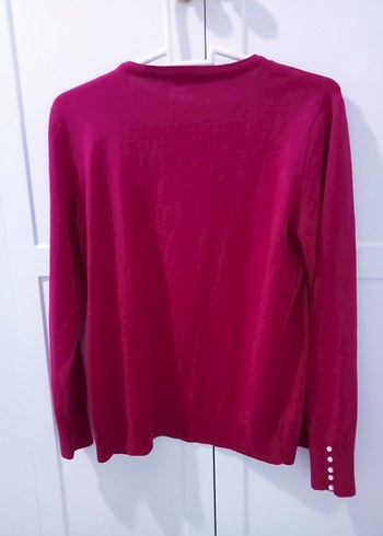 koyu fuşya Kadın Hırka - Görsel 3