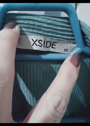 Düğmeli Yeşil Kadın Gömlek - Görsel 2