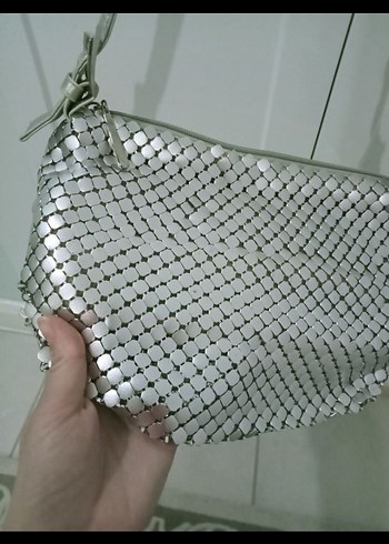 gümüş renk Kadın Çanta - Görsel 2