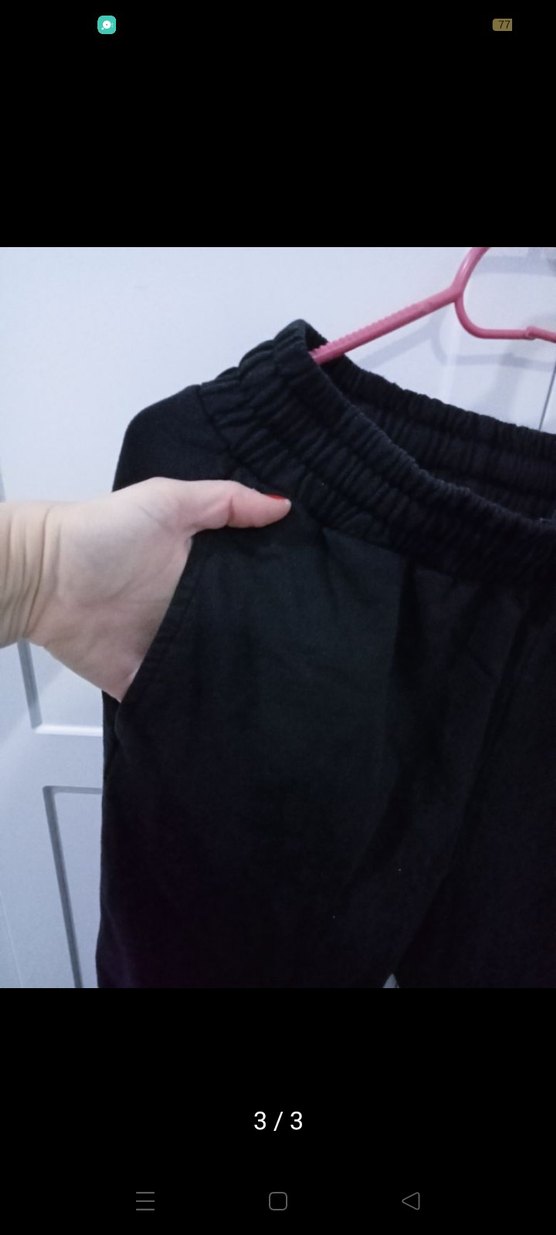 Siyah Kadın Rahat Kesim Eşofman Altı - Görsel 3