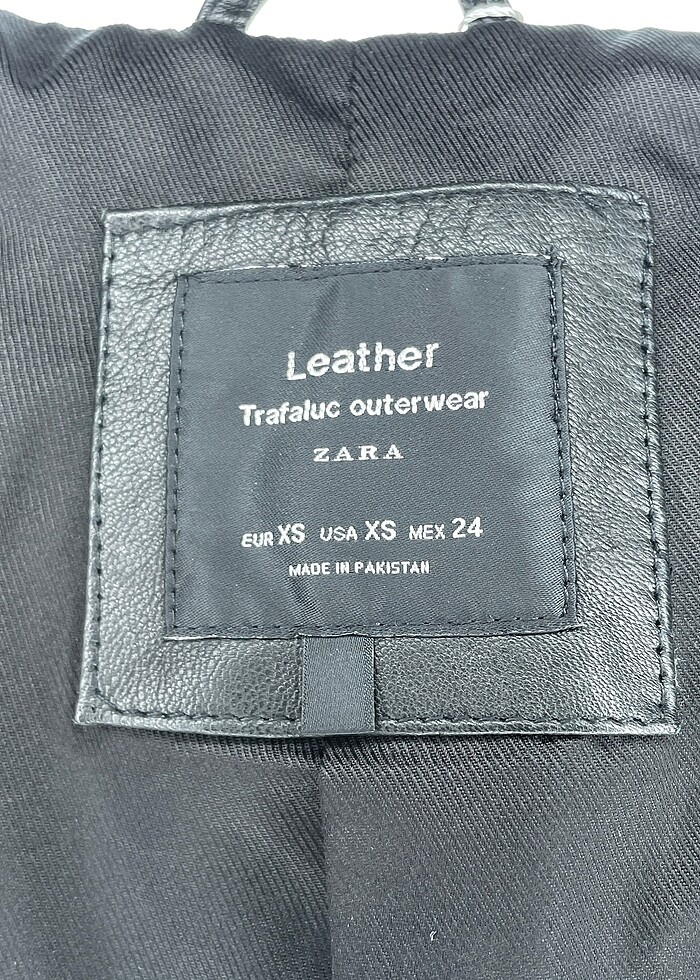 Zara Deri Ceket %70 İndirimli. - Görsel 4