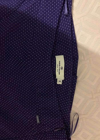 Kadın Mor Kalem Etek Puantiye Ofis Stili - Görsel 2