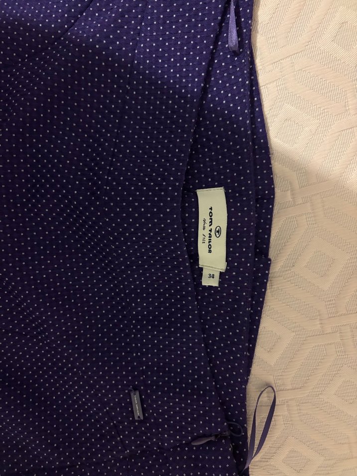 Kadın Mor Kalem Etek Puantiye Ofis Stili - Görsel 2