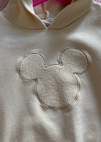 Kız Çocuk Kapüşonlu Sarı Nakışlı Sweatshirt - Görsel 2