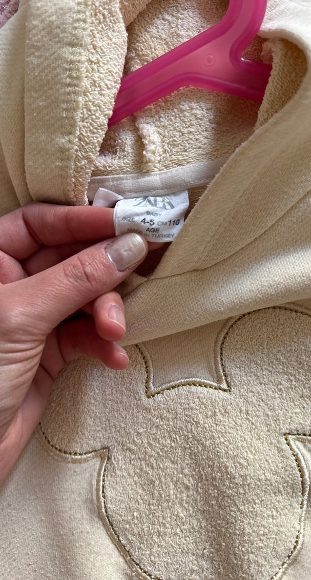 Kız Çocuk Kapüşonlu Sarı Nakışlı Sweatshirt - Görsel 3