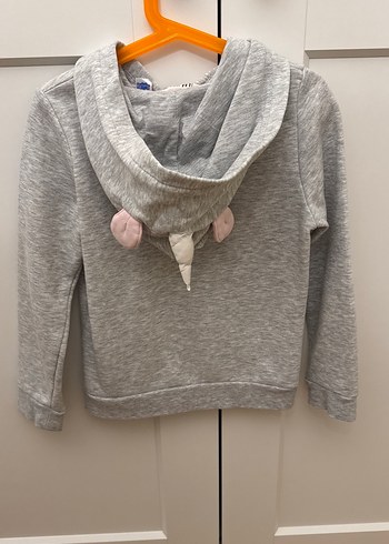 Kız Çocuk  Kapüşonlu Fermuarlı Sweatshirt - Görsel 4