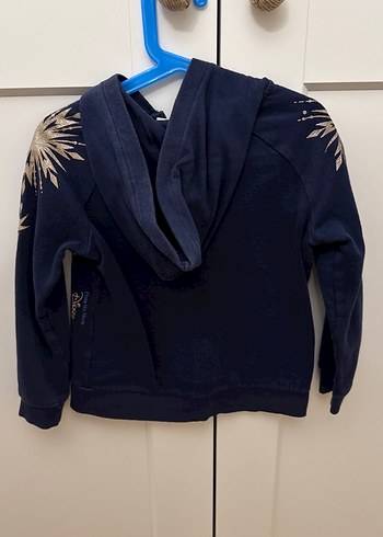 Kız Çocuk  Kapüşonlu Fermuarlı Sweatshirt - Görsel 2