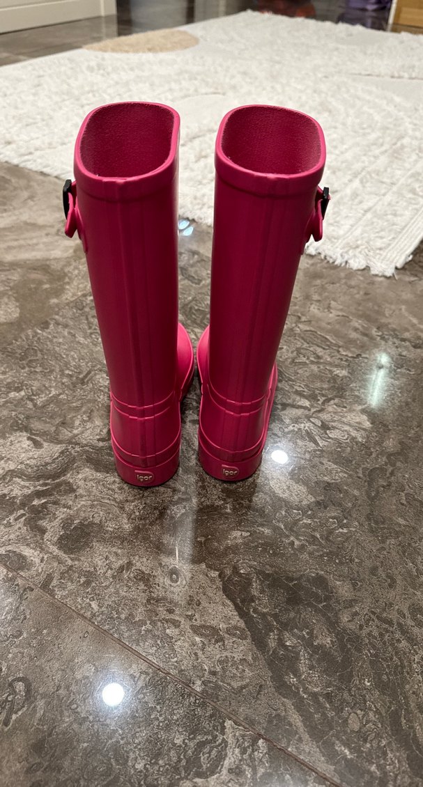 Kız Çocuk Pembe Lastik Çizme - Görsel 4