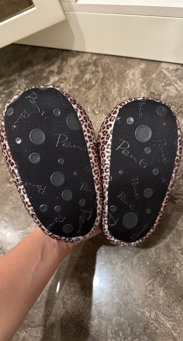 Leopar Desenli Kız Çocuk Sıcak Terlik - Görsel 3