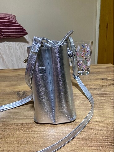 Gümüş şık çanta - Görsel 5