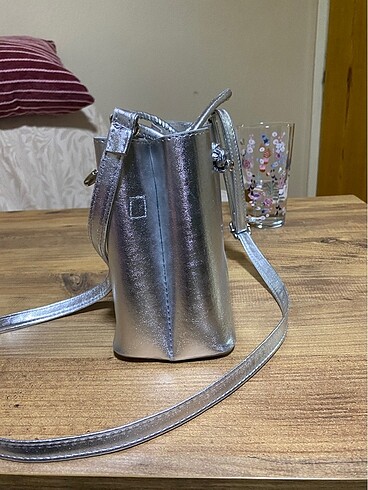 Gümüş şık çanta - Görsel 6