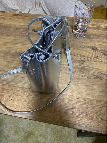 Gümüş şık çanta - Görsel 4